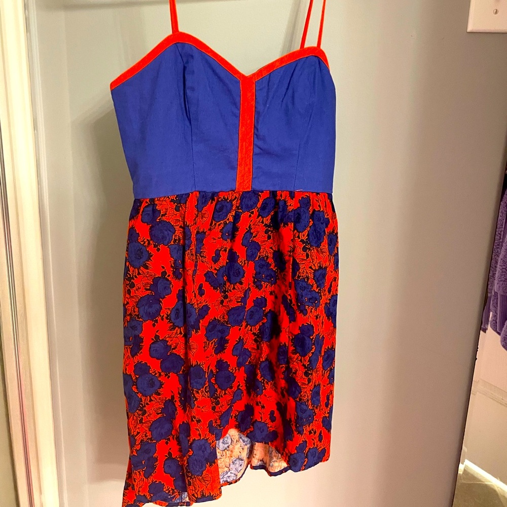 Red and Blue Xs sun dress